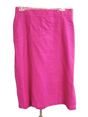 Counterparts Pink Linen Skirt Cocktail/Party/Work/Casual Size 12